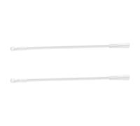 Mikikit 2pcs Baguette D'inclinaison Aveugle en Alliage D'aluminium Crochets pour Tringle à Rideaux Verticales, Fonction Tire-Rideaux et Rangement Gain de Place