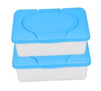 Mikikit 2pièces Boîte Distributeur de Lingettes Rechargeable pour Couvercle Anti-poussière Pratique pour Maison Voyage Support pour Lingettes