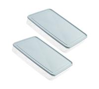 Mikikit 2pièces Boîtes à Œufs Pour Réfrigérateur Compartiments De Rangement Couvercle Uni Empilable Lot