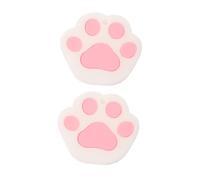 Mikikit 2Pièces Cache Clés Silicone Forme de Patte de Chat de Couvre Clés Blancs pour Identifier Vos Clés Protection Durable Amusante comme Porte Clés