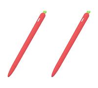 Mikikit 2pièces Carrot Shaped Silicone Stylus Sleeve Cover for Pencil Anti- Grip Lightweight and Portable
