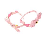 Mikikit 2pièces Collier pour Chien avec Clochette Et Pendentif Cœur Collier Ajustable pour Chiot Et Chien Accessoire Décoratif pour Animaux De Compagnie