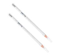 Mikikit 2pièces Crayon Eyeliner Blanc Délicat avec Pinceau Applicateur pour Maquillage Illuminateur Précis sans Bavure