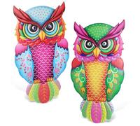 Mikikit 2pièces Décoration Murale Métal De Hibou Fausse Décoration De Jardin Pour Clôture Extérieure à Suspendre