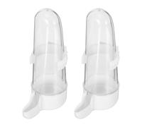 Mikikit 2pièces Distributeur Eau et Nourriture Automatique pour Oiseaux Abreuvoir et Mangeoire Plastique pour Perruches et Pigeons Cage