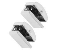 Mikikit 2pièces Guides de Porte de Aluminium et Caoutchouc Butée Coulissante Réglable pour Portes Verre de Remplacement Verrière