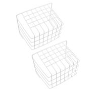 Mikikit 2pièces Mangeoire Métal Suspendue pour Foin de Lapin et Cobayes Support Mural Compact Promoteur de Comportement Naturel Facile à Nettoyer Lot