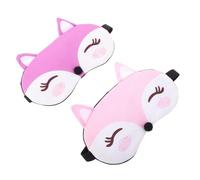 Mikikit 2pièces Masque Sommeil Renard Mignon Lot Pour Garçon Fille Cache Yeux Avec Élastique Design Attrayant Yeux Maison Voyage