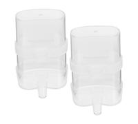 Mikikit 2Pièces Oiseaux Suspendue Conteneur Alimentation Automatique pour Perroquet Facile pour Cage à Oiseaux Design Élégant et Aux