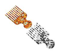 Mikikit 2pièces Peigne De Coloration Capillaire Et Peigne De Coiffure Avec Dents Larges Outil Démêlant Pour Cheveux Afro Tresse Et Perruque Portable Pour Salon Et Voyage