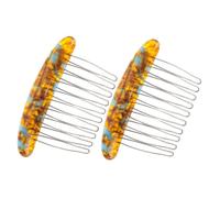 Mikikit 2pièces Peignes à Cheveux Latéraux pour Mariage Petits Peignes Français pour Chignons et Coiffures Élégantes Accessoires pour Mariées et Bals de Promo