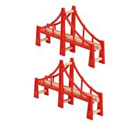 Mikikit 2Pièces Ponts de Train Accessoires de Piste pour Garçon Fille Compatible avec Plupart Trains de de Noël Parfait