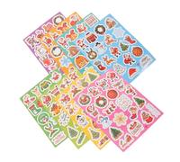 Mikikit 3 Ensembles Autocollants De Noël Bouteille d'eau Décorations Dessin Animé De Noël Stickers Autocollant Vin Nom Autocollants pour Enfants Étiqueter Papier 8 Feuilles*3