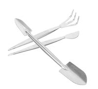 Mikikit 3 Ensembles Ensemble d'outils bonsaï pincettes industrielles Bien râteau de Jardinage Longue Pince à épiler Pince à bonsaï portative râteau à Racines bonsaï Acier Inoxydable