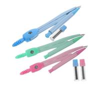 Mikikit 3 ensembles Portable Metal Geometry Compasses For Students High Precision Math Drawing Tools For Office And Exams Lightweight Adjustable Stationery Kit