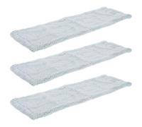 Mikikit 3 Pcs Lingettes de Balai Plates en Fibres Ultra-Fines Corail, Lingette de Rechange pour Balai Absorption Solide Saleté et Design Double Usage pour Ménage