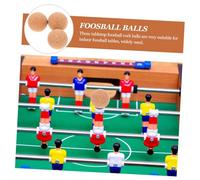 Mikikit 3 pièces Balles de Football de Table Liège Lot de Boules Bois pour Jeux de Foosball Accessoires de Table de Football