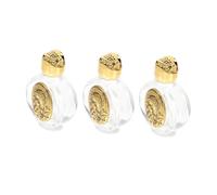 Mikikit 3 pièces Bouteilles Verre pour Eau Bénite Chrétienne Lot de Flacon Verre Sculpté Décorations Religieuses Portables Contenant Parfum Sacré pour Usage Quotidien