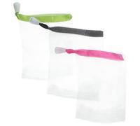 Mikikit 3 Pièces Filet Moussant Savon pour Visage et Corps Sac Filet pour Savon Solide Mousseur pour Nettoyage Doux et Séchage Rapide Couleur Aléatoire