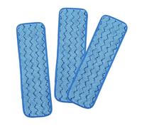 Mikikit 3 pièces Lot de Recharges de Serpillière Microfibre Lavables Réutilisables pour Sols Durs Ramasse Poils et Poussière Accessoire Mop pour Balai Plat