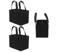 Mikikit 3 Pièces Organisateur de Rangement pour Bouteilles de Vin en Feutre avec Séparateurs Portable pour Voyage et Fête