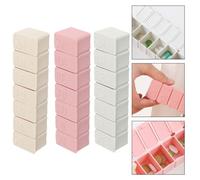 Mikikit 3 pièces Pilulier Hebdomadaire Compartiments Boîte de Rangement Portable pour et Bijoux Design Piano Compact Léger et Pratique pour Voyage