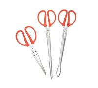 Mikikit 3 pièces Pinces à Crabes Acier Inoxydable Antidérapantes Pince Multifonction Professionnelle pour Écrevisses Éels et Ramassage de Déchets Longues et Ergonomiques