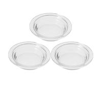 Mikikit 3 Pièces Plateau en Verre Rond Transparent pour Aromathérapie, Forme Chapeau, Compatible Polyvalent, Facile à Nettoyer, pour Salons et Chambres, Diamètre 115 Mm