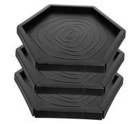 Mikikit 3 pièces Set de pour Reptiles Plastique Plateau Hexagonal pour Tortues et Lézards Bol Eau et Nourriture Facile à Nettoyer Compact et Sécurisé pour Animaux Exotiques