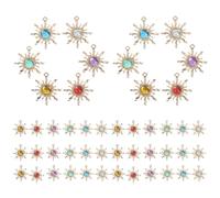 Mikikit 30 pièces Breloques Fleurs Alliage Mini Charms pour Bijoux DIY Création Boucles Oreilles Colliers Bracelets Accessoires de Bijouterie