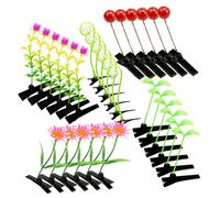 Mikikit 30 pièces Pince à Cheveux Simulation Plantes Accessoires Kawaii pour Filles Clips de Cheveux Décoratifs Style Végétal pour et Célébrations