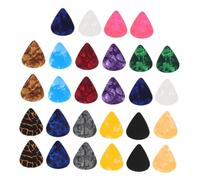Mikikit 30 pièces Plectres de Guitare Réutilisables pour Guitare Électrique et Ukulélé Accessoire Durable Compatible avec Instruments à Cordes
