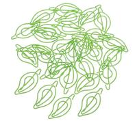 Mikikit 30 Trombones Fantaisie en Métal de Feuille Verts, Légers et Faciles à Saisir, pour Organiser Notes et Lettres Bureau la Maison