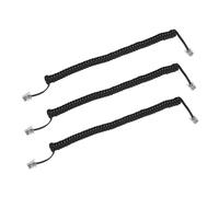 Mikikit 3Pièces Cordon Téléphonique Spirale Câble Flexible et Durable pour Téléphone Fixe Remplacement Pratique Modérée Design Encombrement