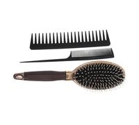 Mikikit 3Pièces Démêlant Ensemble de Brosses à Palette et Peignes Fins pour Matériaux et Tpe Résistants Pratique
