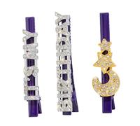 Mikikit 3pièces Étoiles Pailletées Barrettes Pinces Cheveux Strass Étoiles Accessoires Cheveux Fête Barrettes Anniversaire Pinces Étincelantes