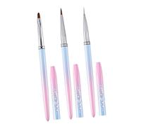 Mikikit 3pièces Ongles Nail Art Pour Dessiner Lignes Ongles Outil Manucure Diy Avec Pointes Et Têtes De Pinceau Pointues Création Motifs