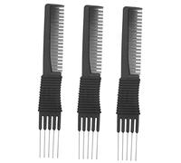 Mikikit 3pièces Peigne à Aiguilles Pour Coiffure Avec Queue De Rat Peigne Multifonction Pour Insertion De Cheveux Pour Cheveux Fins Et Épais