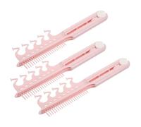 Mikikit 3pièces Peigne Adaptable Fer à Lisser Peigne de Voyage Pliable V pour Coiffage Antistatique et Résistant Chaleur Format pour Sac à Main
