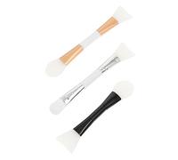 Mikikit 3pièces Pinceau Double Extrémité Pour Masque Facial Pinceau Silicone Outils De Mélange Cuillères à Mélanger Pour Visage Assorties