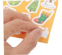 Mikikit 4 Ensembles Autocollants De Noël Bouteille d'eau Autocollants pour Enfants Nom Éléments De Fête De Noël Stickers Décorations Autocollant Vin Étiqueter Papier 8 Feuilles*4