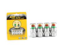Mikikit 4 Pcs Bouchons de Valve Tpms pour Voiture et Moto Moniteur de Pression des Pneus en Alliage et PC Améliore la Sécurité et L'efficacité