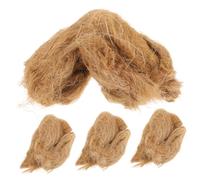Mikikit 4 pièces Allume-feu Jute Naturel Outil Survie Résistant Au Vent pour Camping Barbecue et Feu de Camp Démarrage Rapide