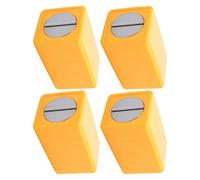 Mikikit 4 Pièces Boîte à Rasoir en Abs Jaune, Boîte de Recyclage de Rasoir pour Lames Usagées, Rangement Sûr pour Salons de Beauté et Maisons