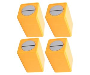 Mikikit 4 Pièces Boîte à Rasoir en Abs Jaune, Boîte de Recyclage de Rasoir pour Lames Usagées, Rangement Sûr pour Salons de Beauté et Maisons