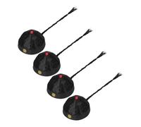 Mikikit 4 Pièces Chapeaux Chinois Rétro pour Hommes Costume Qing avec Queue de Cheval Accessoires pour Spectacle Cosplay et Représentation Théâtrale