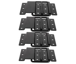 Mikikit 4 Pièces Charnière Amovible Noire en Alliage pour Flight Case et Road Case, Design Gain de Place, Installation Rapide, Accessoire Robuste pour Caisse Pliable Jusqu'à 25kg