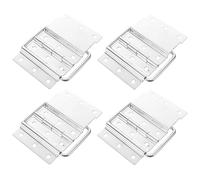 Mikikit 4 Pièces Charnières Amovibles Robustes en Alliage Argenté pour Flight Case et Boîte de Rangement Extérieure, Design Pliable et Gain de Place, Support Lourd Jusqu'à 25kg