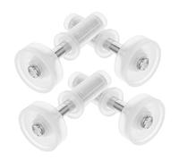 Mikikit 4 pièces Charnières Porte Pliantes Acier Inoxydable Quincaillerie Placard Pivots Bifold pour Double Porte Installation Facile et Ouverture Fluide