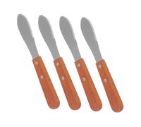 Mikikit 4 pièces Couteaux à Fromage Ergonomiques Outils de Cuisine pour Couper Fromage Tartiner Beurre et Pâte à Tartiner Spatule à Confiture Multifonctionnelle Manche Antidérapant